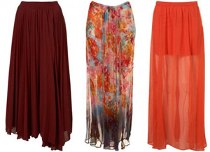 Что подойдет к юбке maxi?